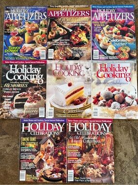 Lot 8 Better Homes & Gardens Special Interest Holiday Cookbook Magazines Recipes